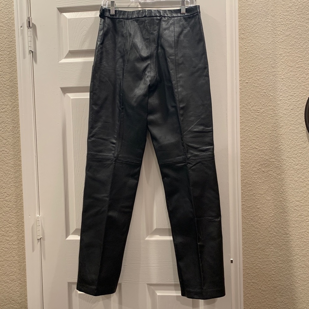 Vtg Clio Patchwork Leather Pants - image 2